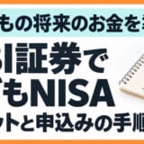 SBI証券でこどもNISA。メリットと申込みの手順を画像付きで紹介